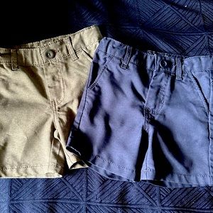 2 pairs of 2T Boys' Woven Quick Dry Chino
Shorts - Cat & Jack™ Gray & Navy Blue
